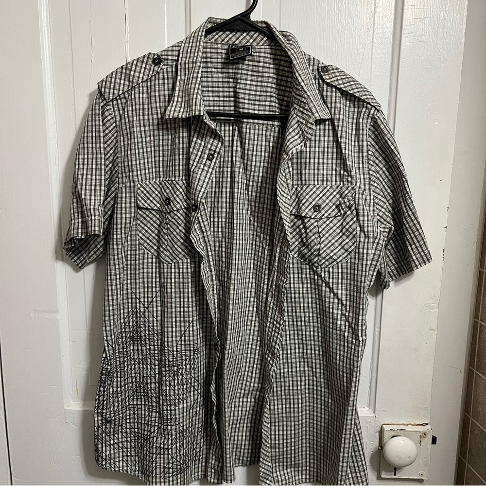 Irreverent Black and White Lightweight Checkered Shirt